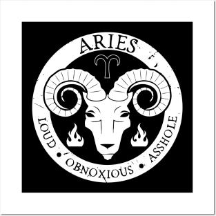 Savage Aries Zodiac Antisocial Astrology Posters and Art